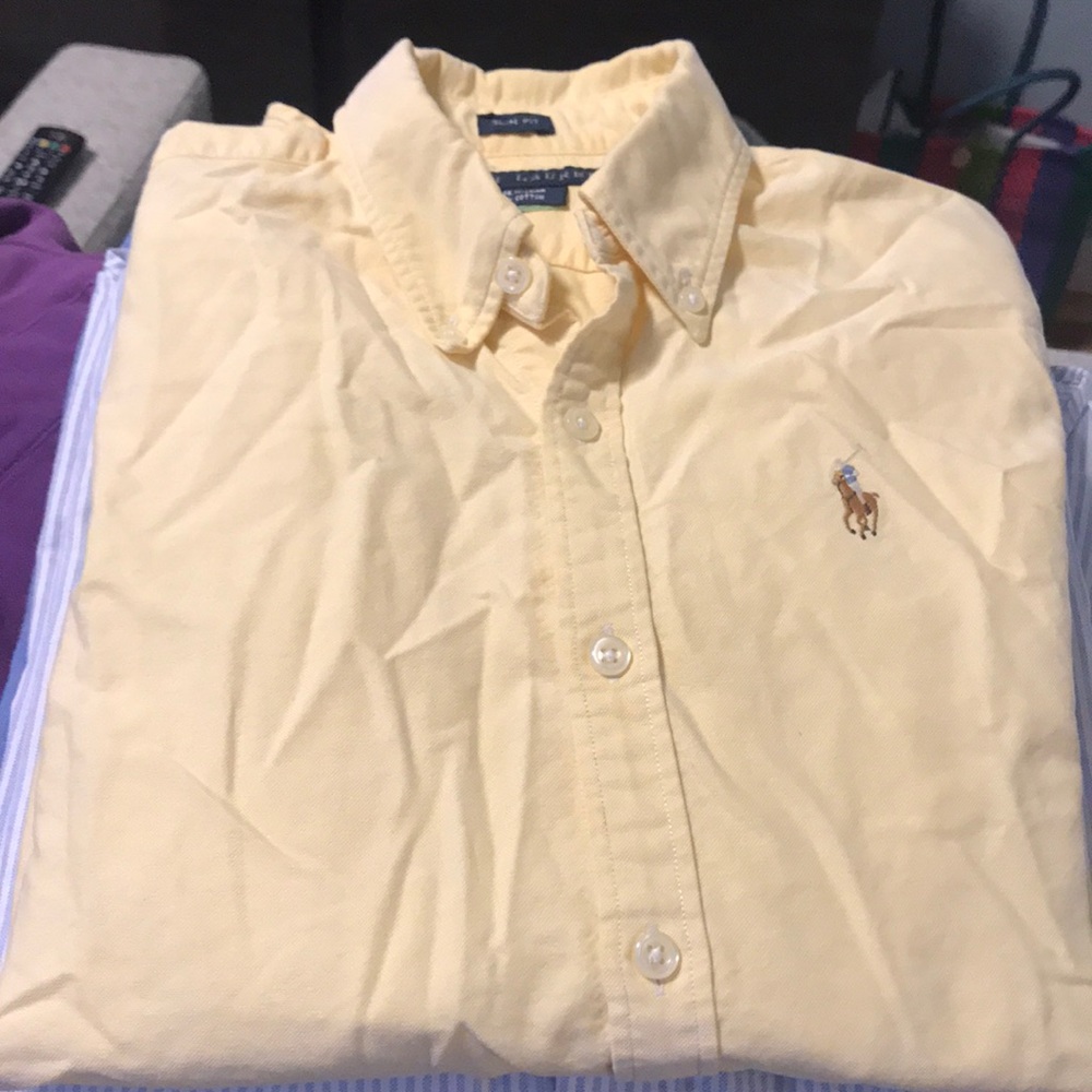 Ralph Lauren size 2 LS yellow button down oxford